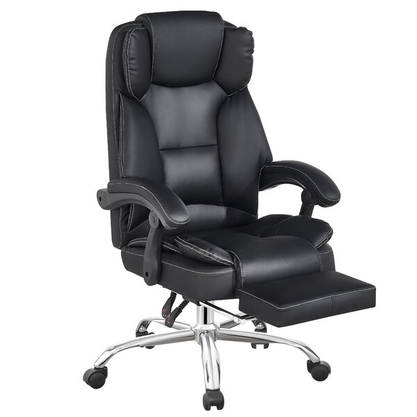Inbox Zero Heavy Duty Ergonomic Executive Office Chair With Foot Rest